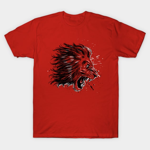 Lion Attack T-Shirt by albertocubatas